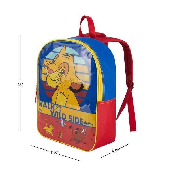 dimension image slide 11 of 22, Boys 15" Backpack with Padded Straps & Zip Compartment - Ideal Toddler Bookbag for School & Travel