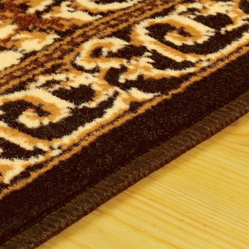 Formal Floral Scroll Border Indoor 3-Piece Area Rug Set by Superior - (2' x 3', 2 'x 5', 5' x 7')