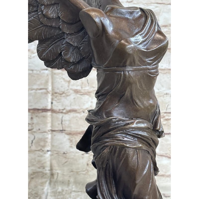 Nike Of Samothrace Winged Victory Bronze Metal Sculpture Ancient Greek Replica