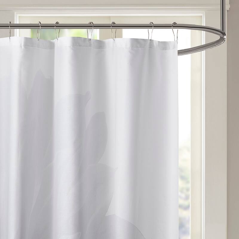 Printed Floral Cotton Shower Curtain