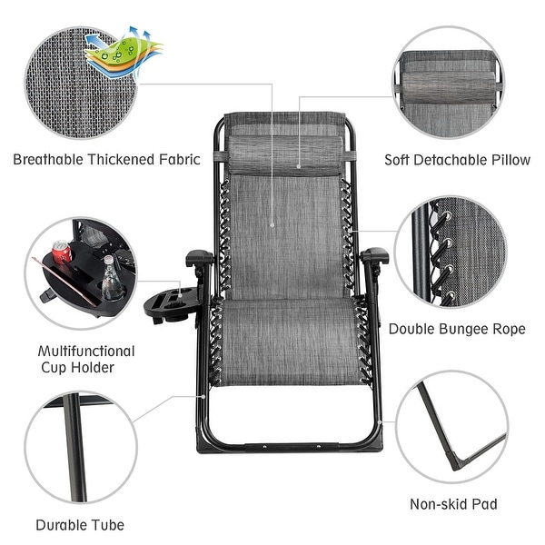 Zero Gravity Chair Oversized Recliner Heavy Duty Folding Chaise