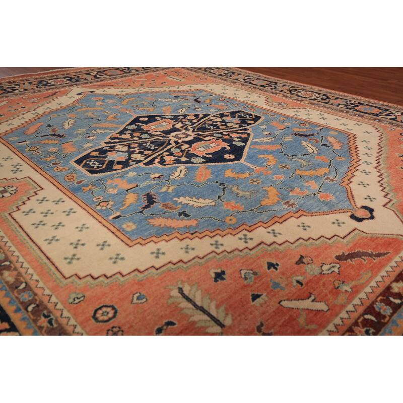 Vegetable Dye Sultanabad Oriental Area Rug Handmade Wool Carpet - 8'3" x 9'7"