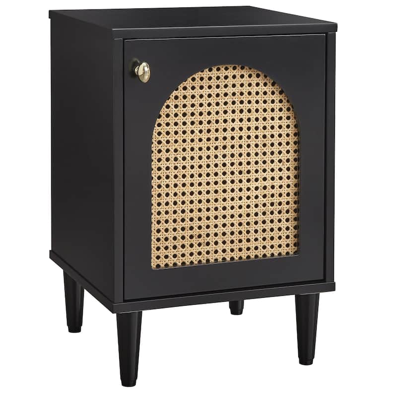Lifestorey Taylor Nightstand with Natural Cane