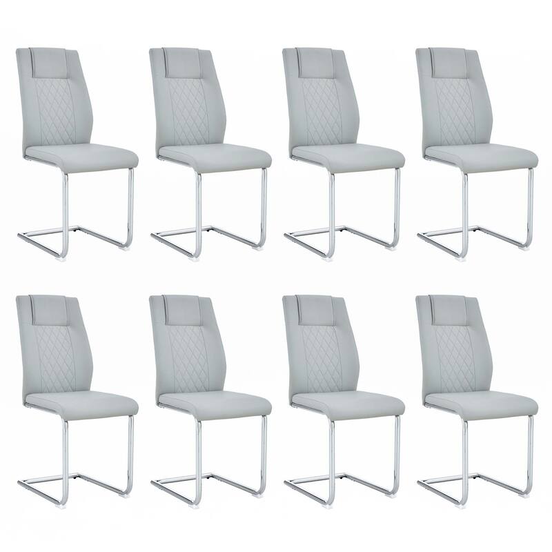 Dining Chairs with Faux Leather,Side Chairs(Set of 8)