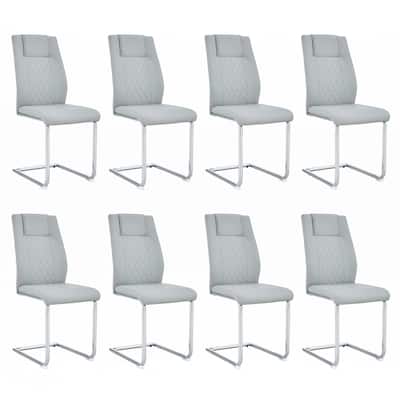 Dining Chairs with Faux Leather,Side Chairs(Set of 8)