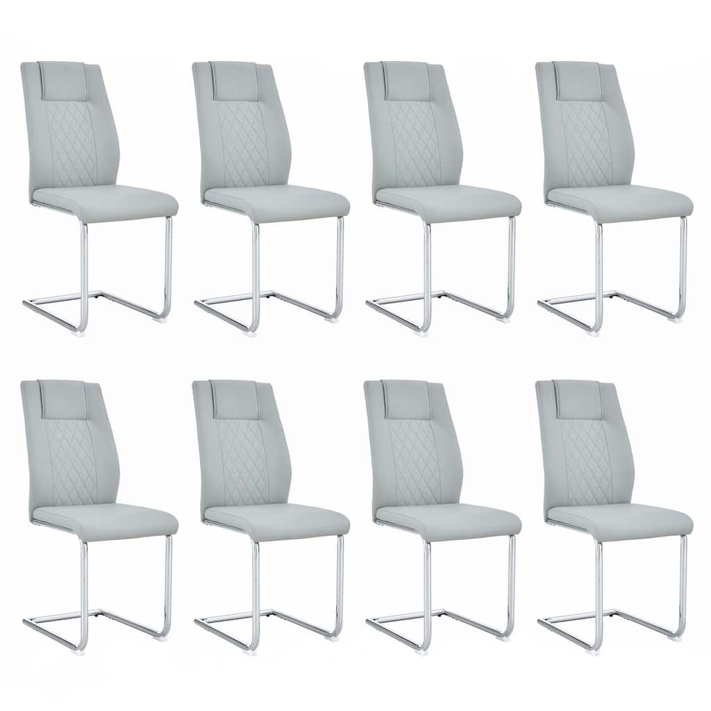 Dining Chairs with Faux Leather,Side Chairs(Set of 8)