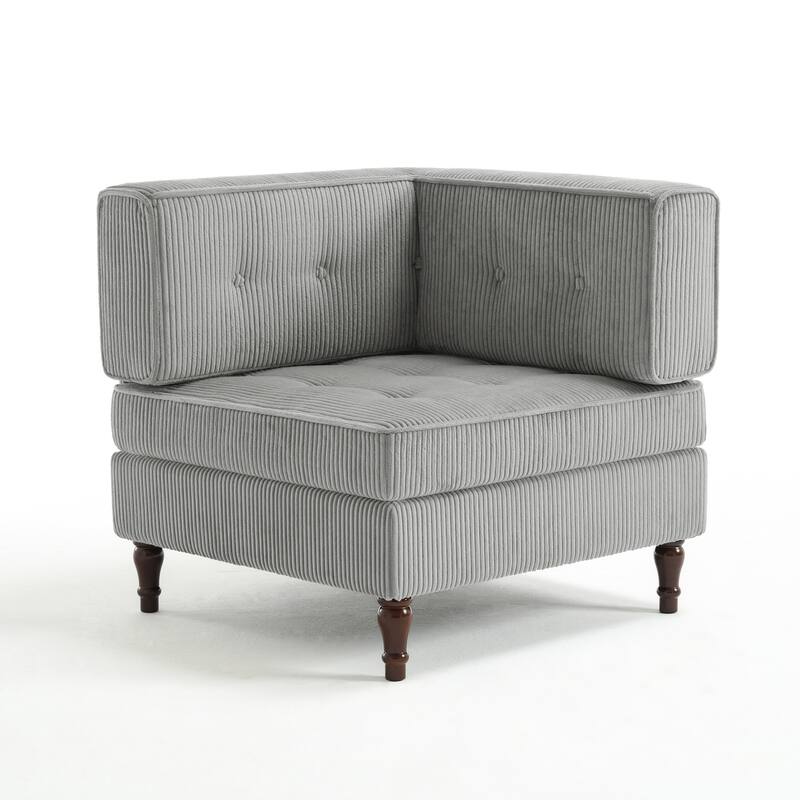 UIXE Corduroy Modular Corner Sofa Lounge Corner Arm Chair