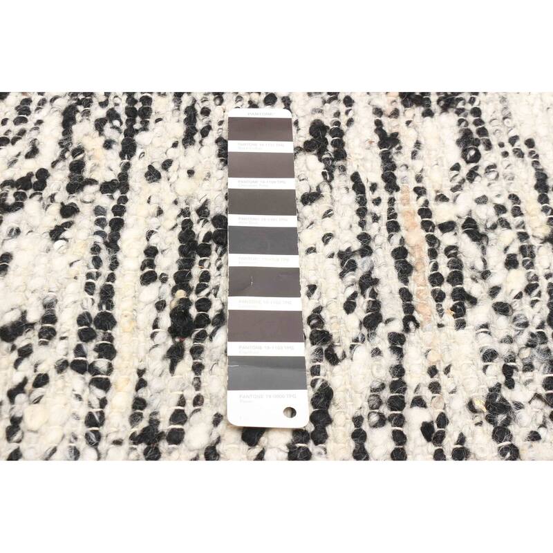 ECARPETGALLERY Braid weave Sienna Black Wool Rug - 6'1 x 9'0