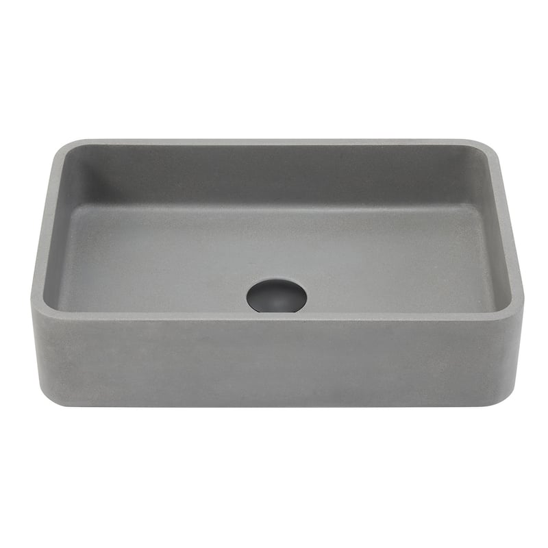 Miseno MBS-9259 Avila 19-11/16" Rectangular Concrete Vessel Bathroom - Grey