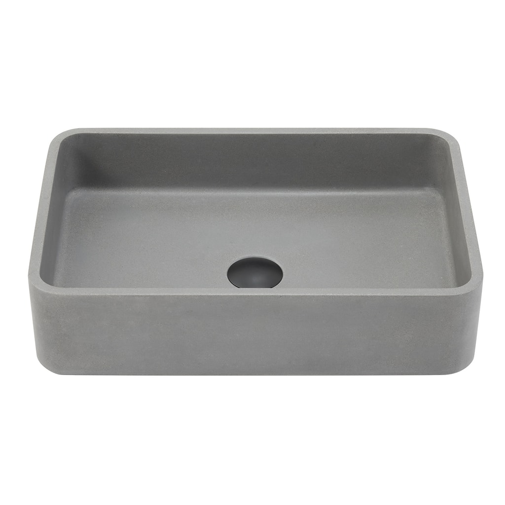 Miseno MBS-9259 Avila 19-11/16" Rectangular Concrete Vessel Bathroom
