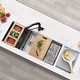 preview thumbnail 2 of 25, STYLISH 42 inch Stainless Steel 16G 70/30 Double Bowl Workstation Kitchen Sink - 42" x 19" x 10"