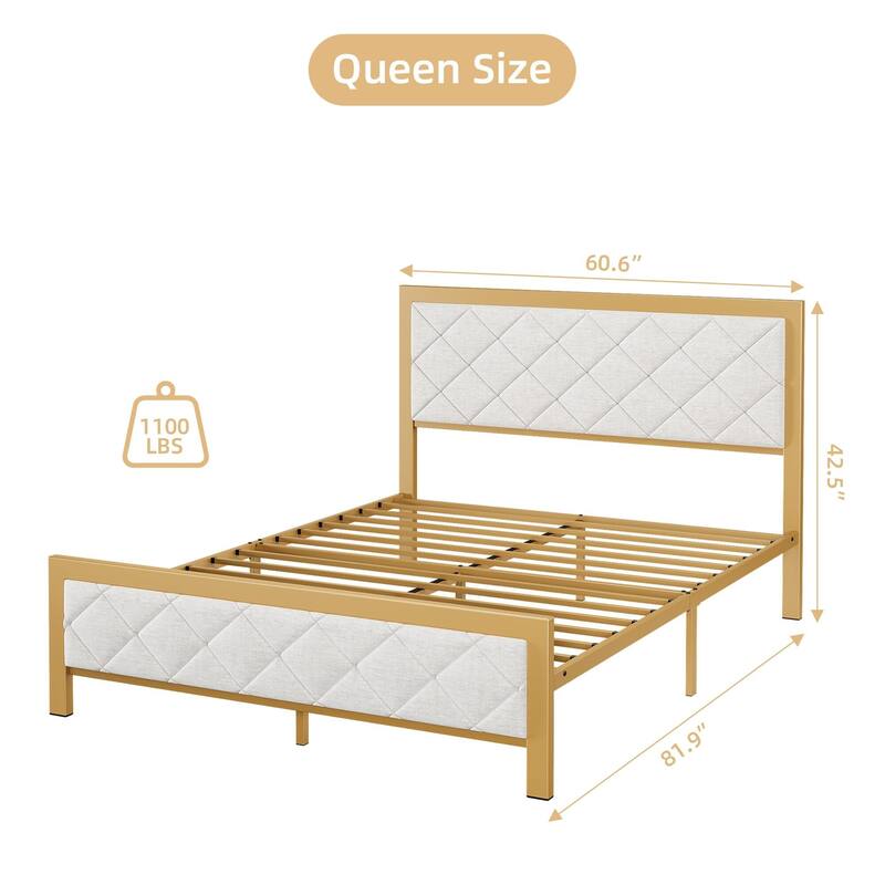 Composite Cotton Press Thread Soft Wrapped Bed Frame