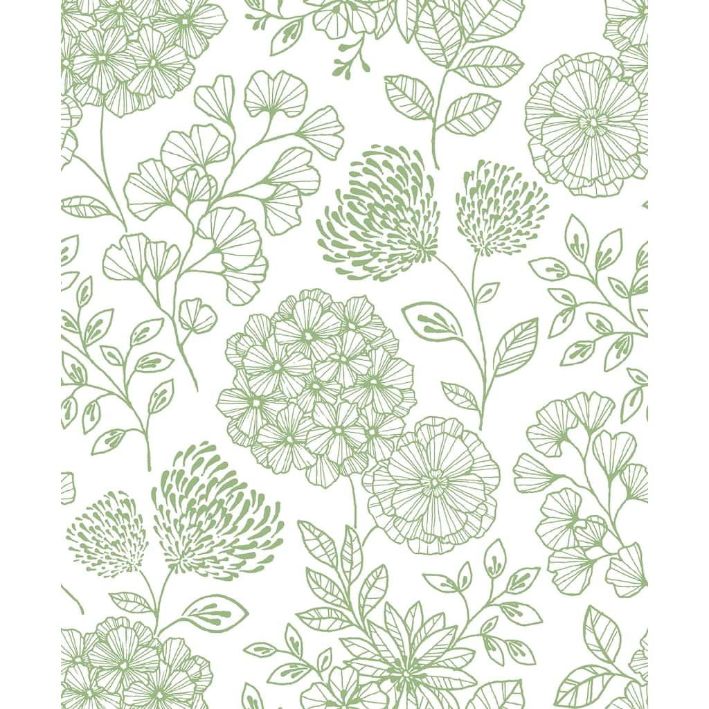 Scott Living Ada Green Floral Wallpaper