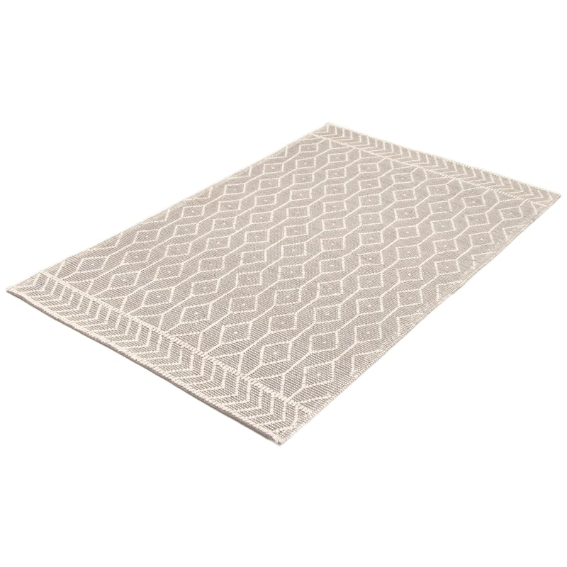 ECARPETGALLERY Braid weave Sienna Taupe Wool Rug - 4'11 x 7'10