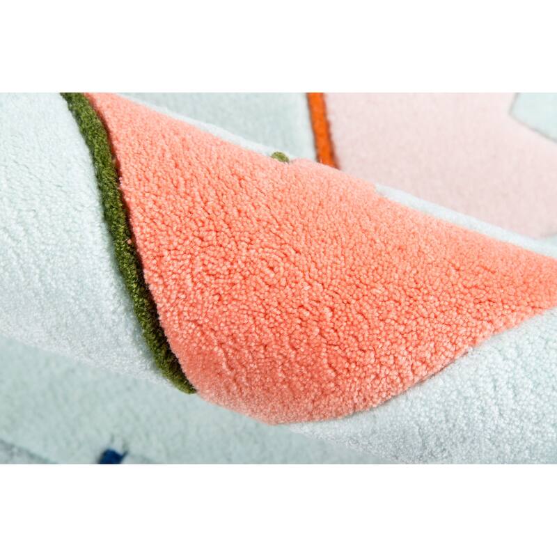 Novogratz by Momeni Lulu Airplane Houndstooth Hand Tufted Polyester Area Rug