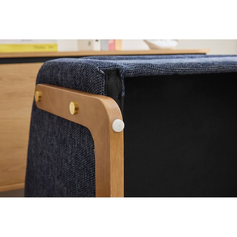 Modern Upholstered Armchair Chenille Fabric Accent Leisure Chair