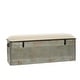 preview thumbnail 2 of 38, Gray Upholstered Modern Farmhouse Metal Storage Bench 50" x 18" x 16"
