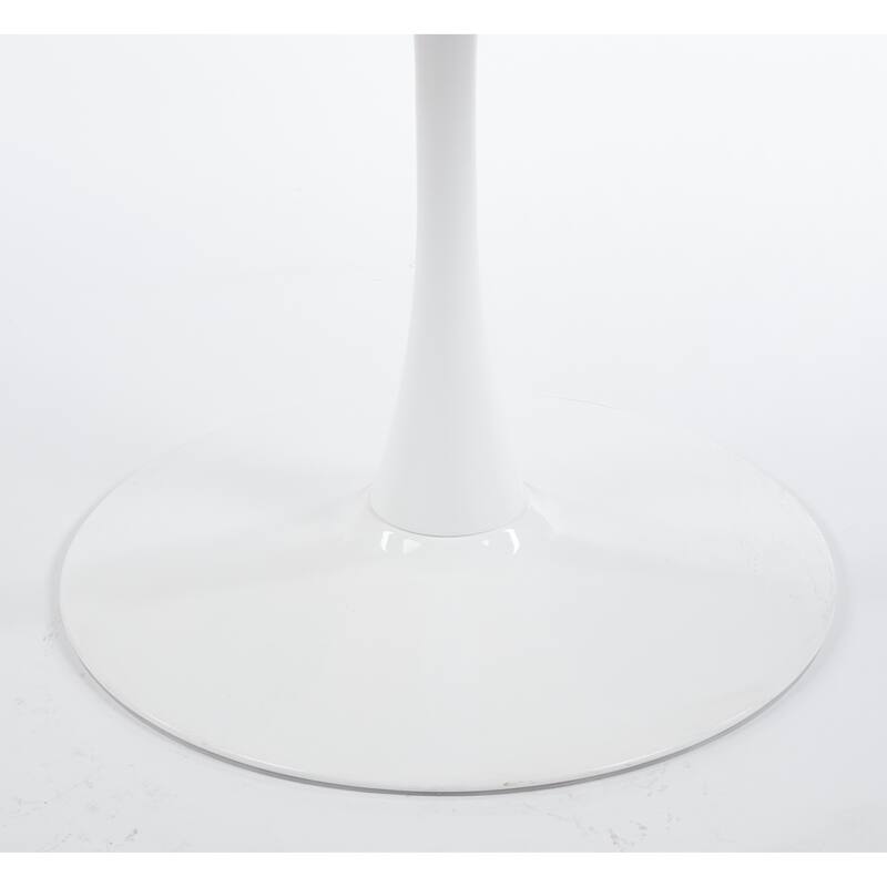 42.1" Tulip Table Mid-century Dining Table for 4-6 people With Round Mdf Table Top, Pedestal Dining Table