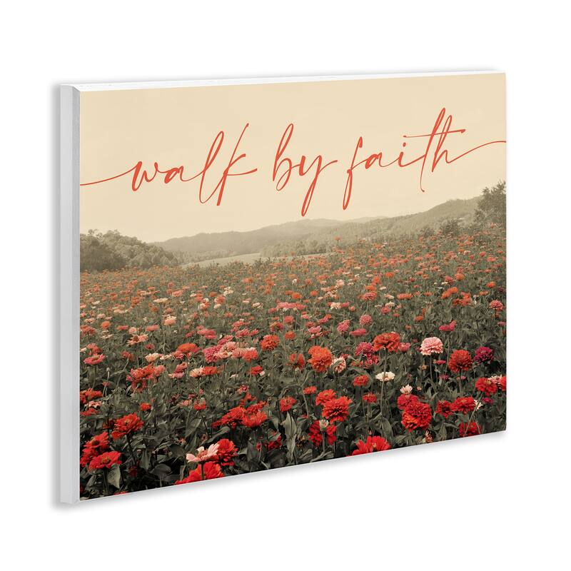 Stupell Walk By Faith Garden Wall Plaque Art Design By GAIL PECK