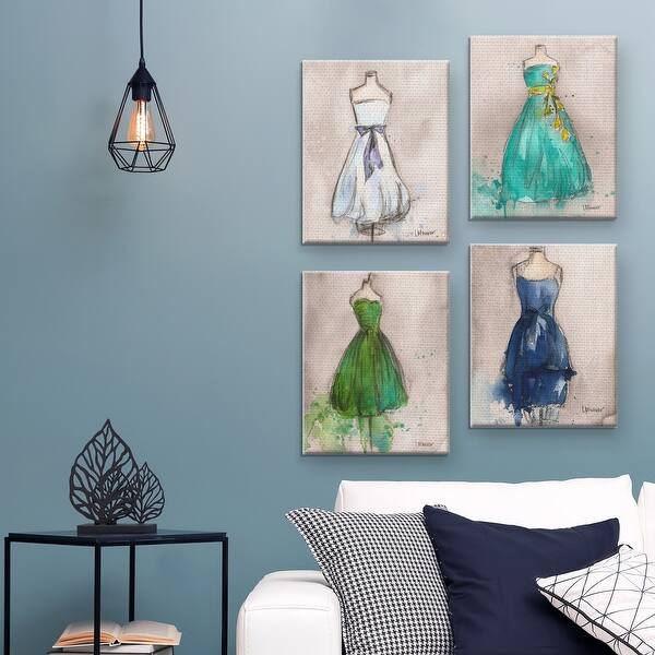 Aqua Dream, Little Blue Dress, Emerald Green, White Dress by Lauren Maurer Canvas Art Prints - Bed Bath & Beyond - 38918898 Aqua Dream, Little Blue Dress, Emerald Green, White Dress by Lauren Maurer Canvas Art Prints - Bed Bath & Beyond - 38918898