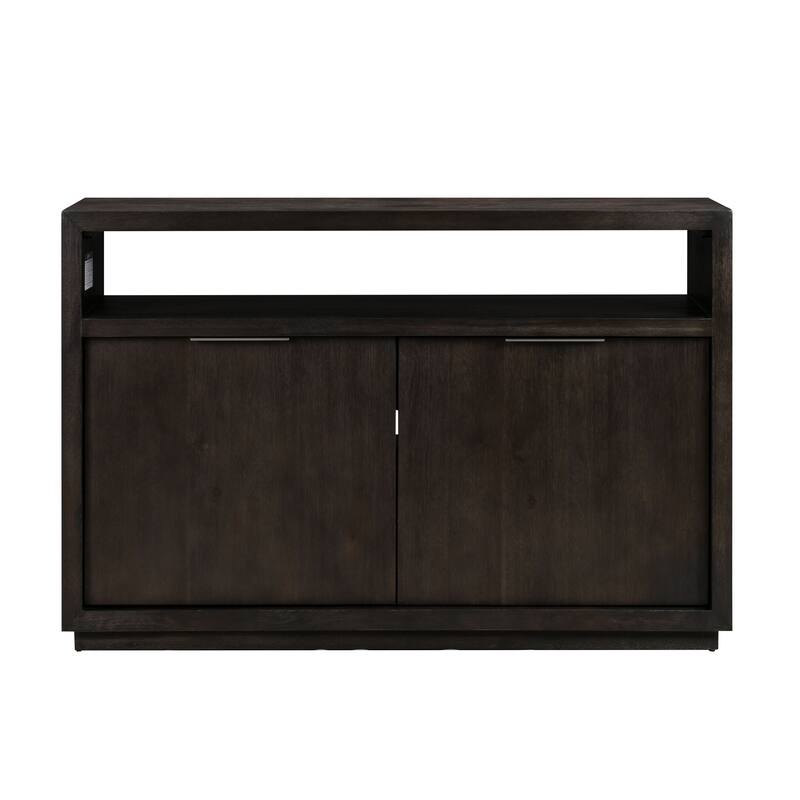 Oxford Solid Wood 54" Media Console in Graphite