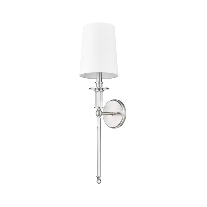 Millennium Lighting 1 Light 26 inch Wall Sconce with White Linen Shade