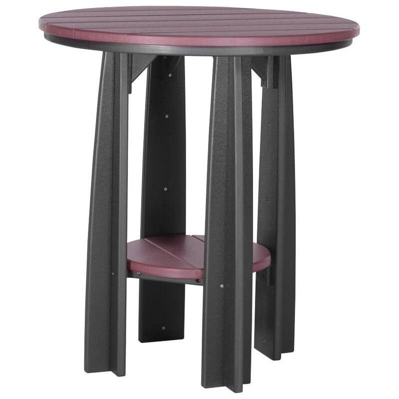 Poly Lumber Balcony Table - Cherrywood & Black