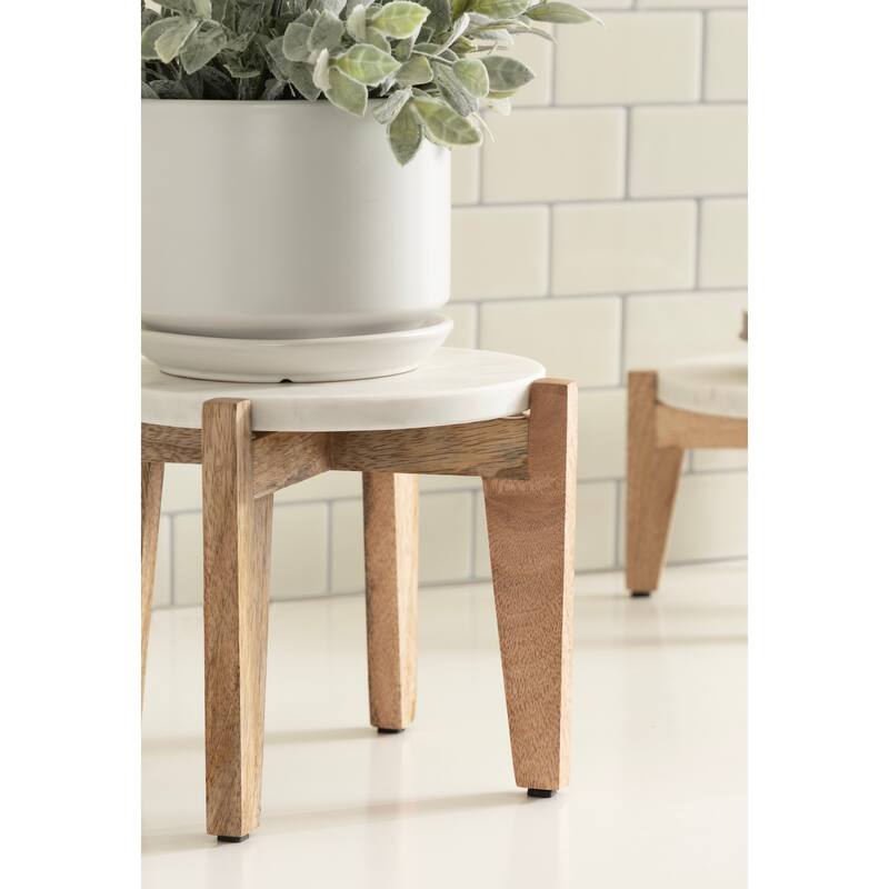 Kate and Laurel Icelyn Round Plant Stand Set