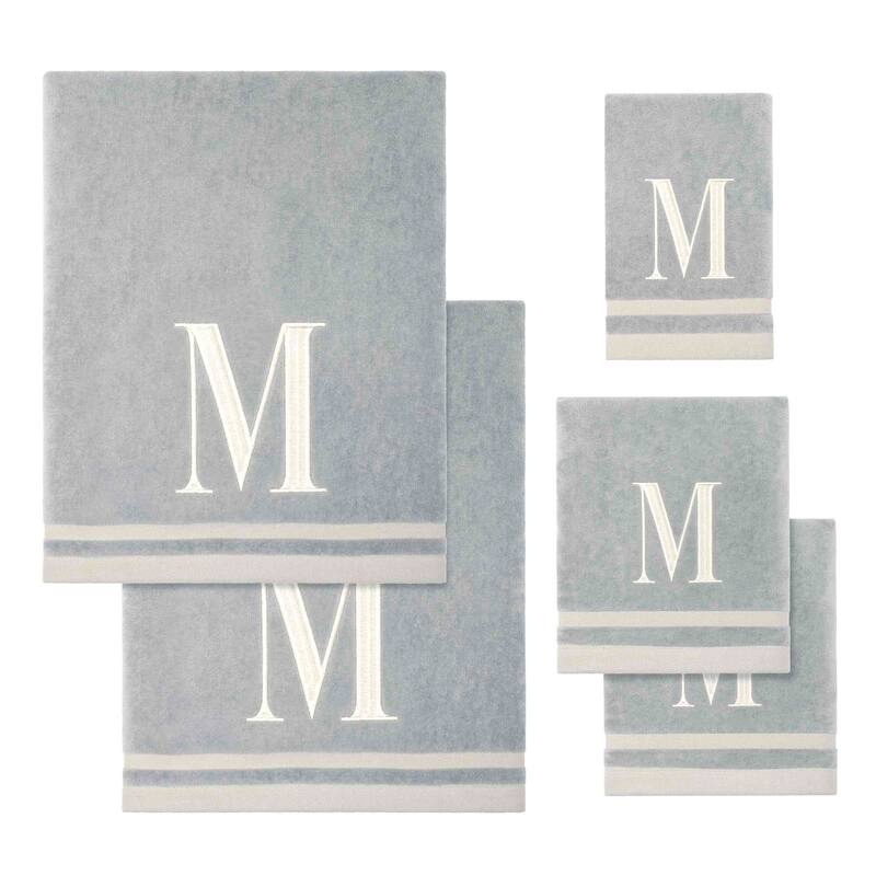 Avanti Linens GRY/IVR Monogram 5-Piece Towel Set