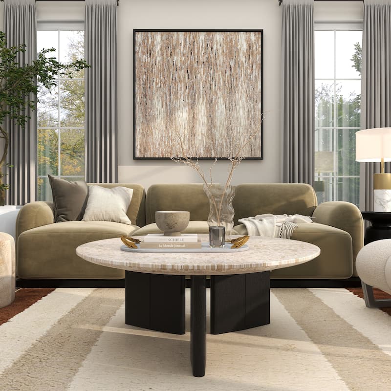 White Marble Oval or Rectangular Tray with Gold Twisted Leaf Handles