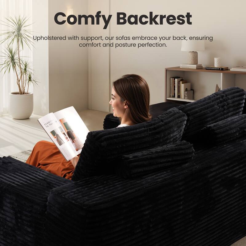 ​​OVIOS Lazy Chaise Lounge Sofa with Ottoman​