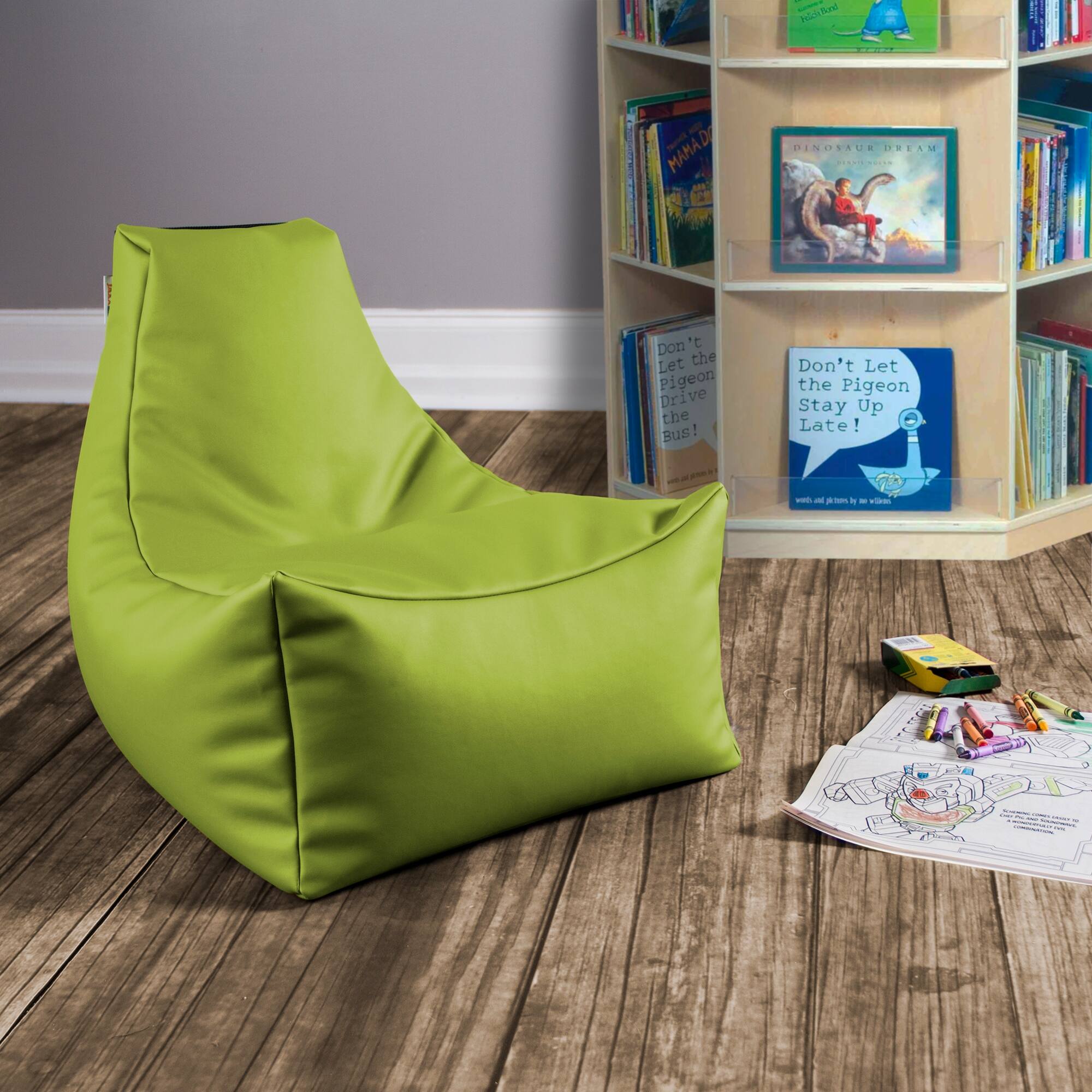 Jaxx Juniper Jr Kids Bean Bag Chair Premium Vinyl Royal Blue