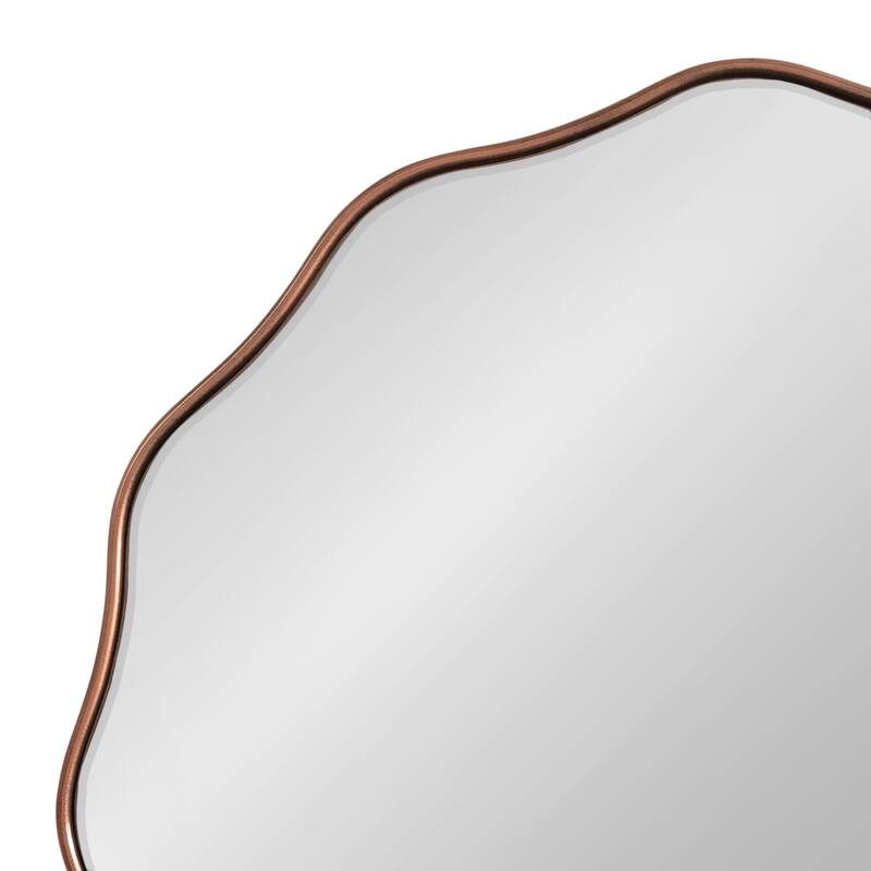 Kate and Laurel Viona Round Scalloped Mirror