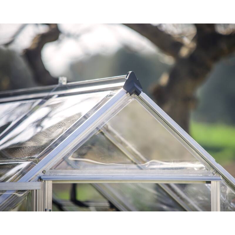Harmony 6 ft. Silver & Grey /Clear DIY Greenhouse Kit