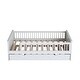 preview thumbnail 8 of 14, Kids Wood Semi-enclosed fence Platform Bed with Guardrail and Trundle