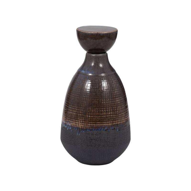 Sagebrook Home Neader Ceramic Vase - Stoneware, Novelty, Textured Gradient