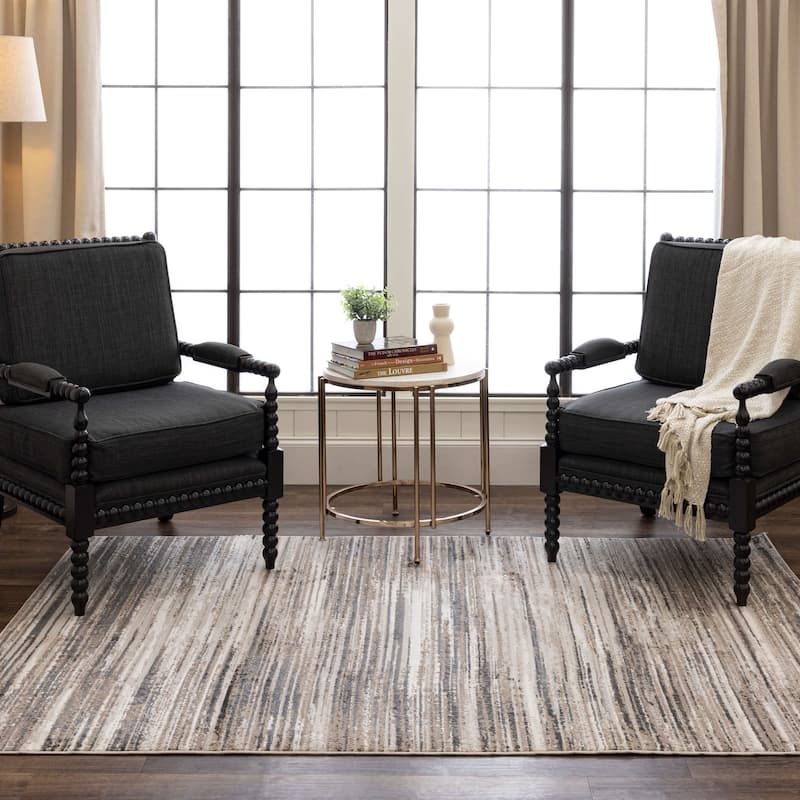 Mohawk Home Urban Abstract Stripe Woven Area Rug