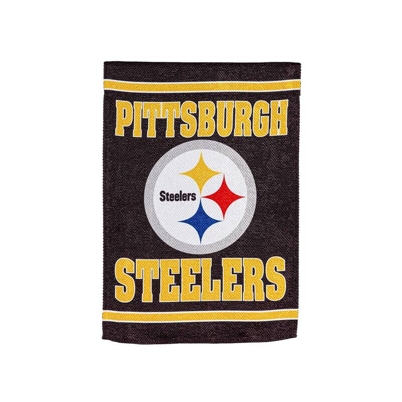 Embossed Suede Flag, Garden Size, Pittsburgh Steelers