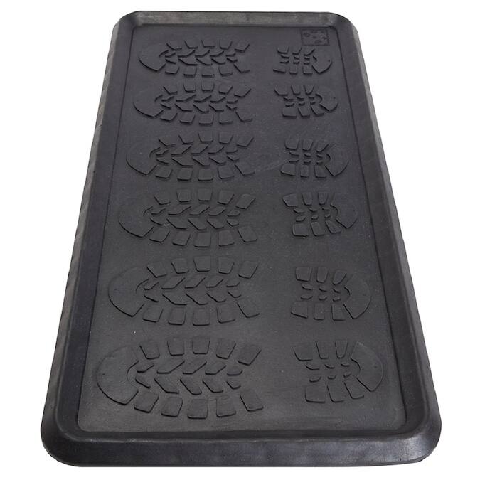 Envelor Footsteps Rubber Boot Floor Tray Mat, 16" x 32" - 2 Pack - 16" x 32" - 2 Pack