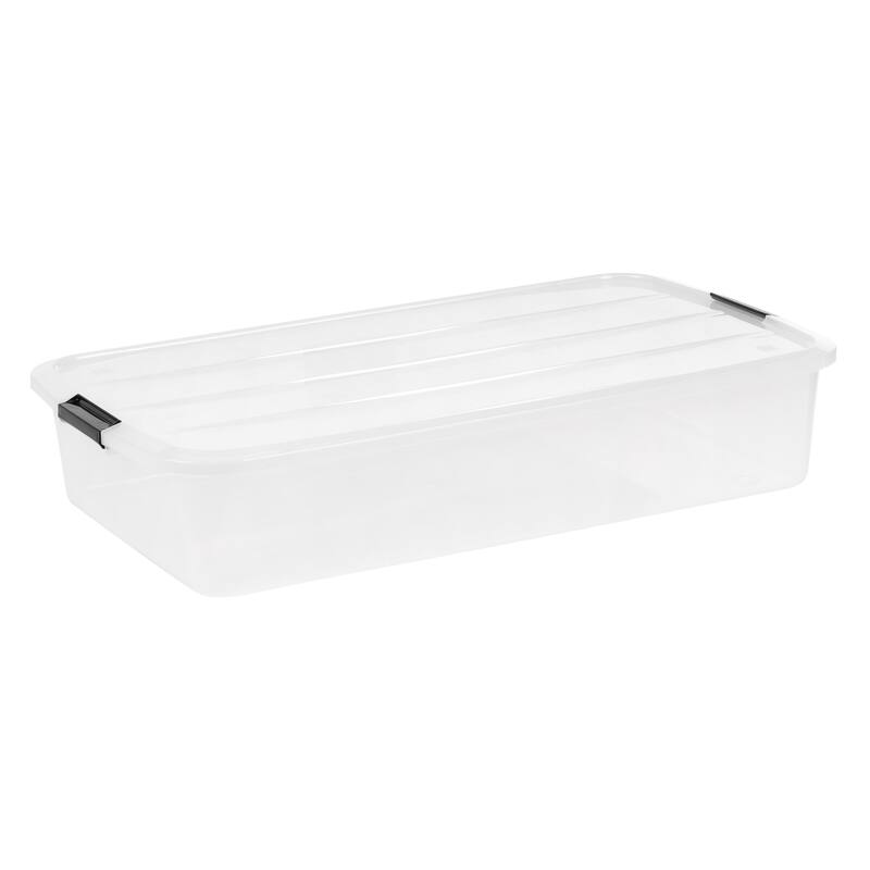 IRIS USA® Underbed Chest 50 Qt Buckle Lid - Clear