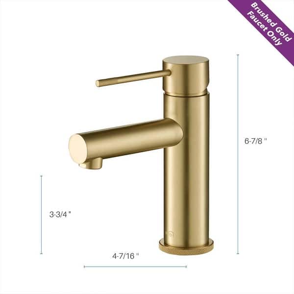 dimension image slide 10 of 11, Luxury Solid Brass Single Hole Bathroom Faucet