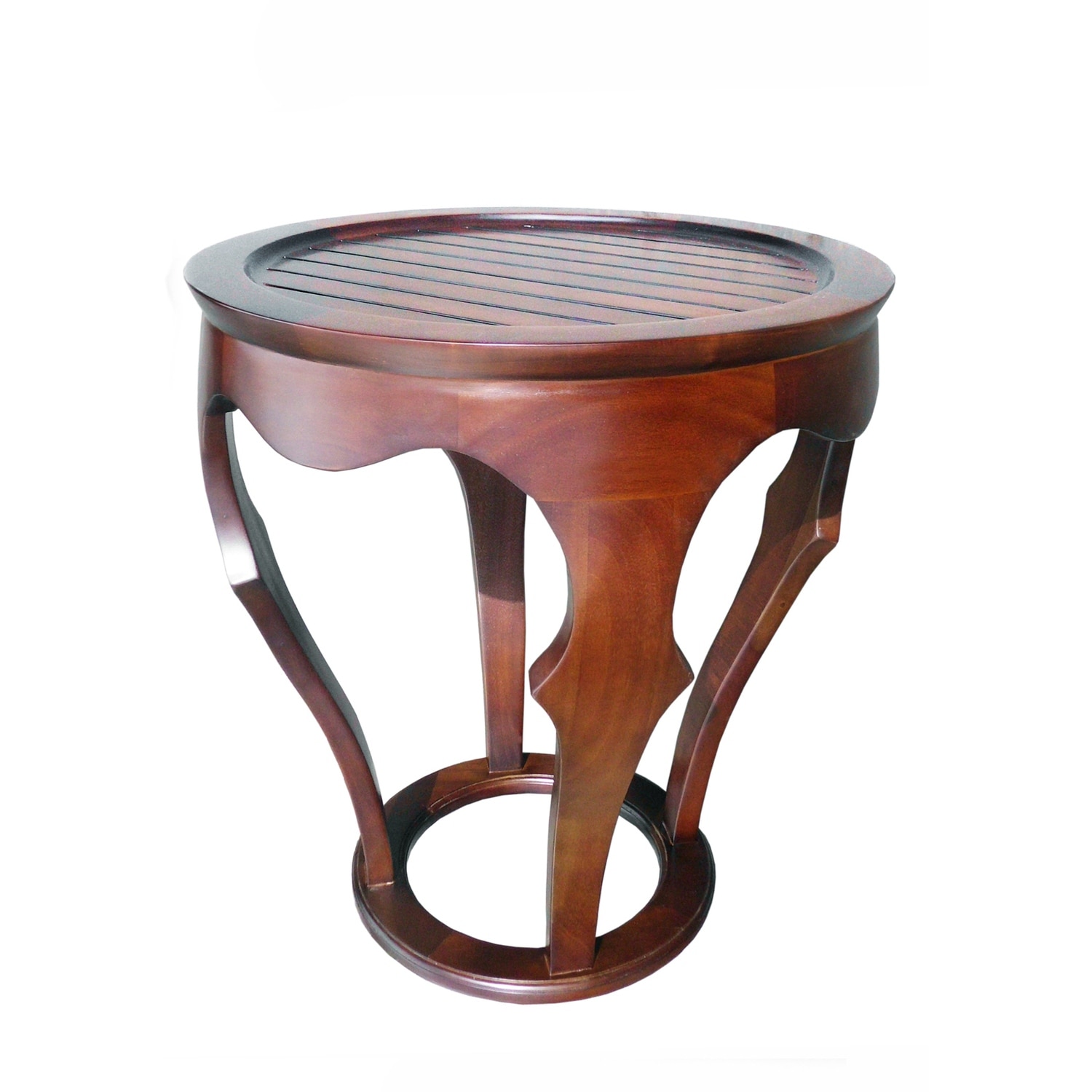 Mahogany Pedestal Table - Urban Accent Side Table for Living Room, Bedroom, Hallway - 22