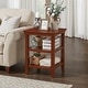 preview thumbnail 17 of 24, Convenience Concepts Tribeca End Table with Shelves Mahogany
