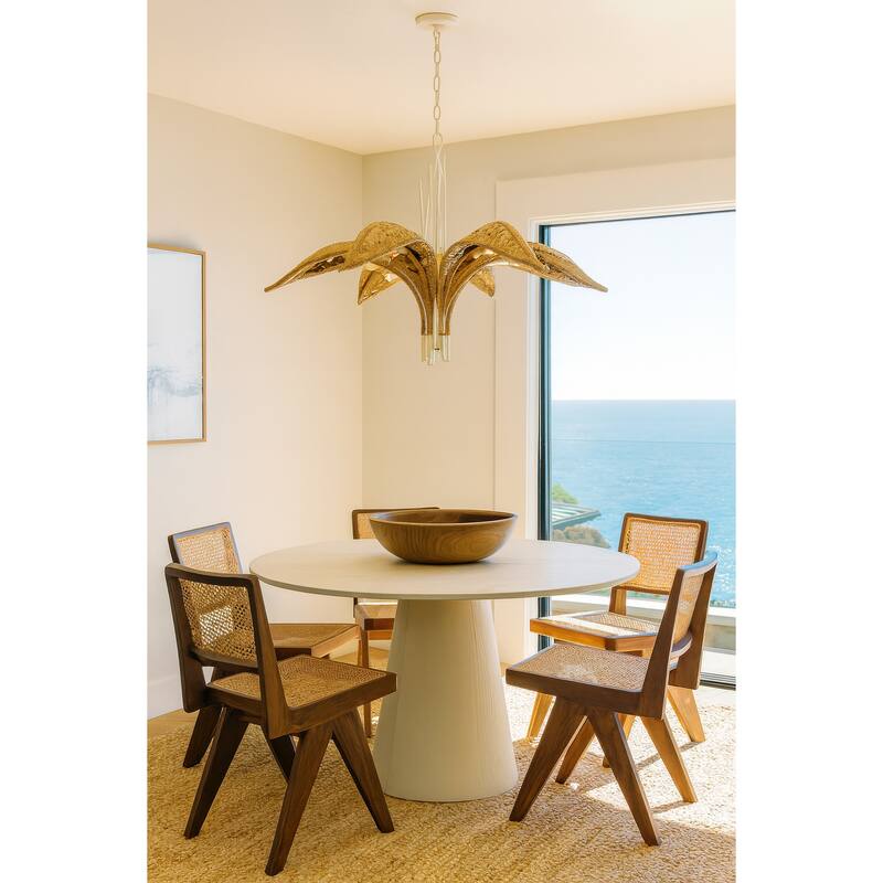 Varaluz Century Palm 6-Light Chandelier - Country White