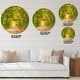preview thumbnail 4 of 7, Designart 'Fall Greenery and Road Straight Ahead' Large Traditional Wall CLock