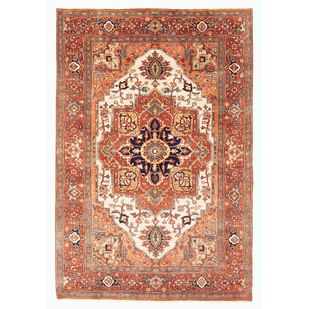 ECARPETGALLERY Hand-knotted Jules Sultane Copper Wool Rug - 5'8 x 8'4