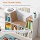 preview thumbnail 4 of 7, 6-Cubby Kids Bookcase with Reading Nook and Cushion, Multi-Purpose Storage Organizer for Bedroom, Living Room, Pure White