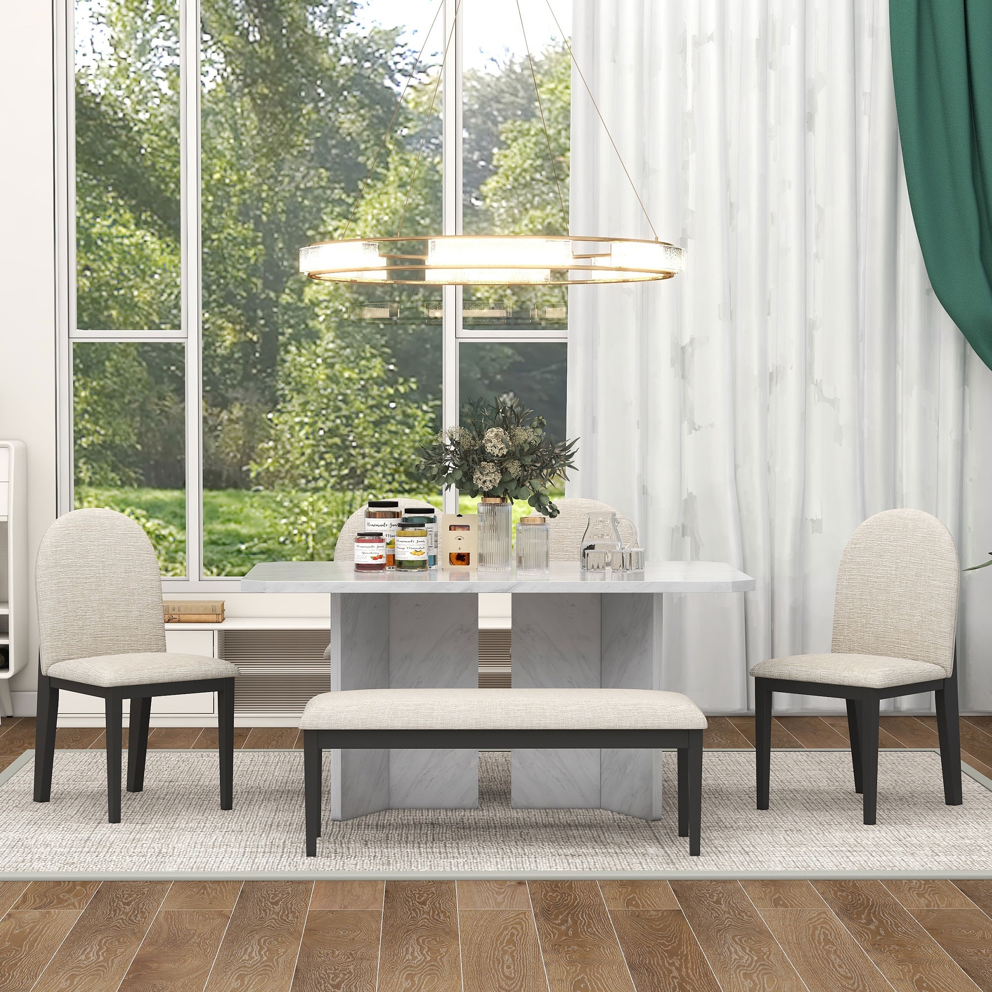 6 piece marble clearance dining set