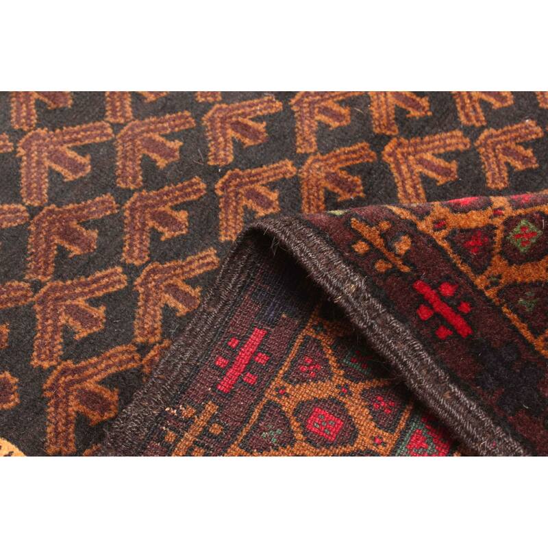 ECARPETGALLERY Hand-knotted Teimani Black Wool Rug - 2'9 x 4'6