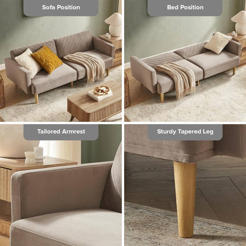 Mopio Chloe Futon Convertible Sofa Sleeper Futon